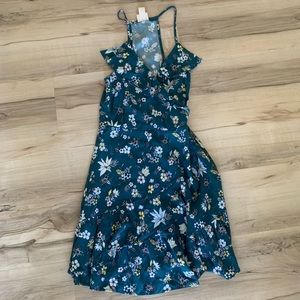 Mossimo Supply Co Blue Floral Dress - Size XS